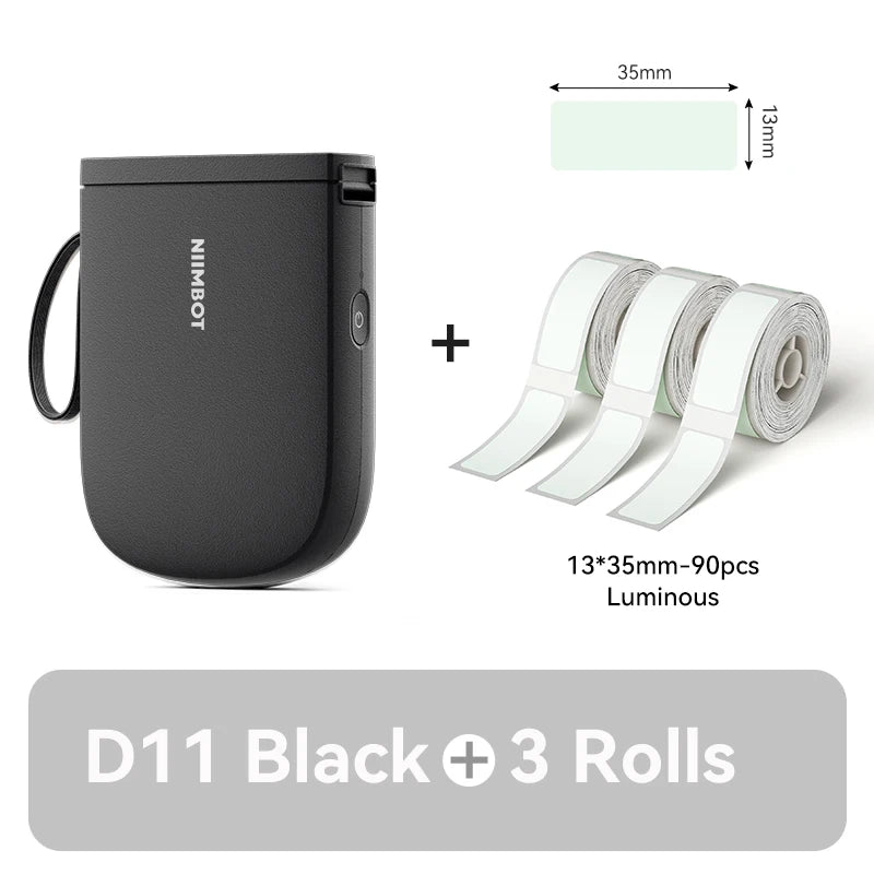D11 Mini Thermal Label Printer 300DPI, Bluetooth Wireless Sticker Maker Portable Inkless Label Printer for Home & Office