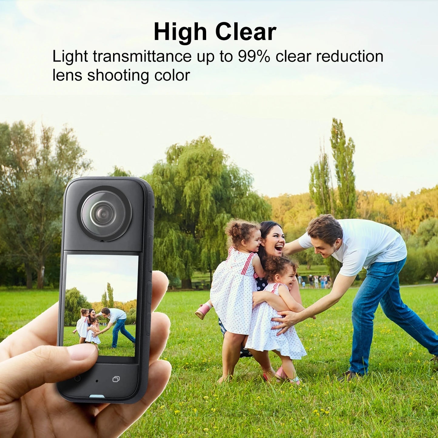 For Insta360 X3 PULUZ Lens Guard PC Protective Cover for Insta360 X3 Sports Action Cameras Lens Cover