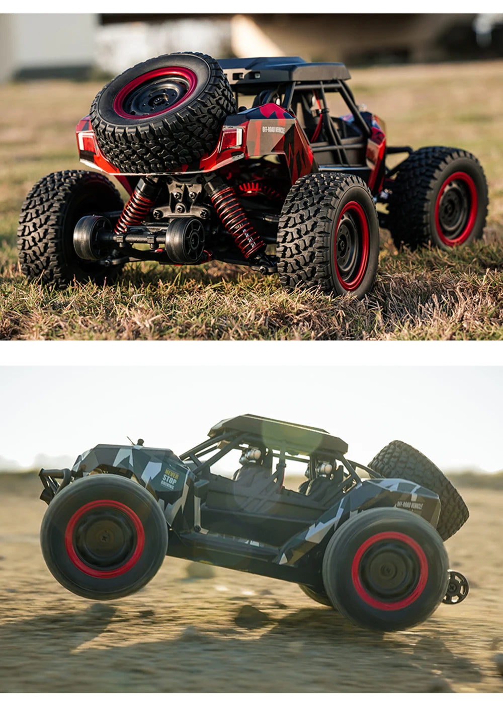 50KM/H 4WD RC Car With LED Remote Control Off-road Cars High Speed Drift Monster Truck for s vs Wltoys 144001 Toys