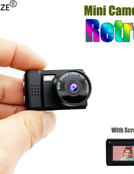 Retro Mini Camera With Screen Indoor Home Outdoor 1080p Sports Portable Vintage Very Small Mini Camera Video Recorder