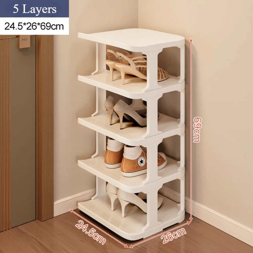 Simple Shoe Rack Standing Detachable Assemble Diy Shoes Cabinets Household Furniture Multilayer Stackable Doorway Shelf Shoerack