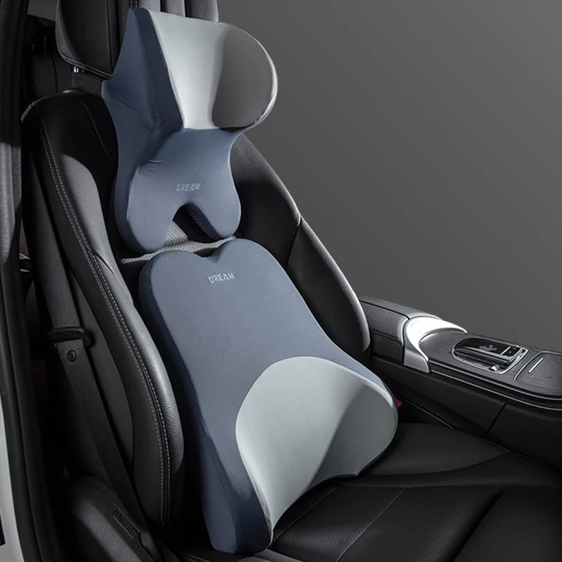 Car Lumbar Support Headrest Neck Pillow Support Universal Soft Neck Pillows Cushion Car Memory Foam Lumbar Pillow Back Support