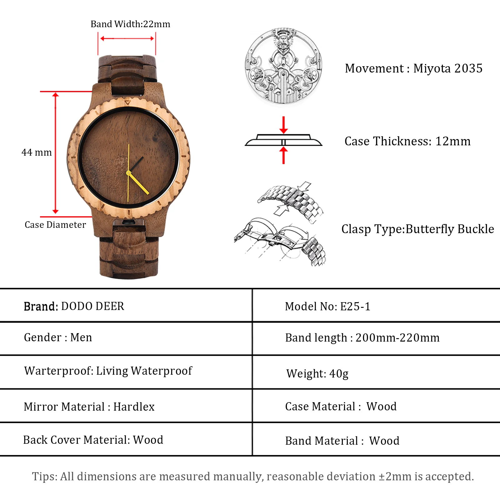 Wood Watch gift custom