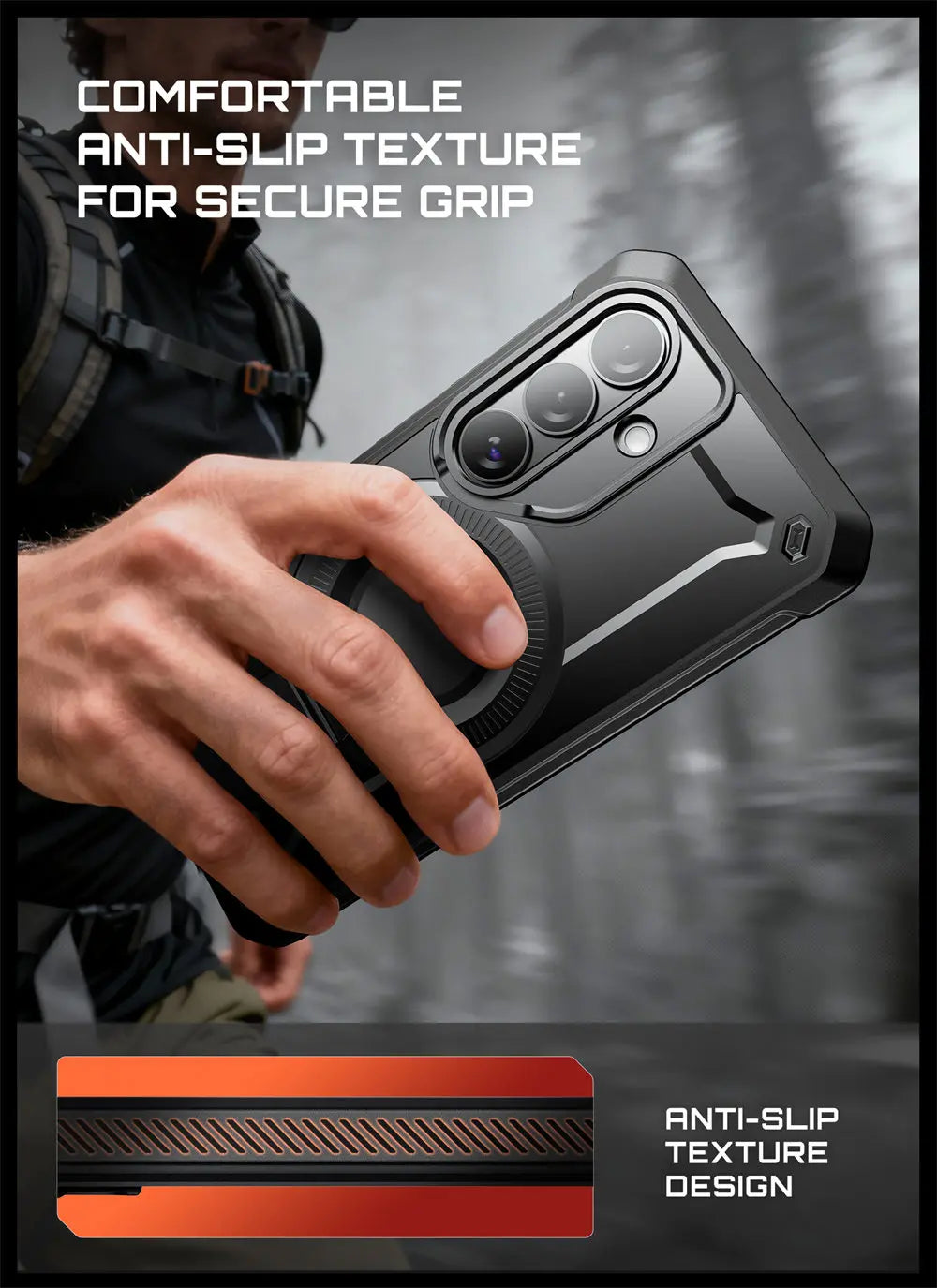 Rugged Magnetic Phone Case with Kickstand Screen Protector and Belt Clip for Samsung Galaxy S26