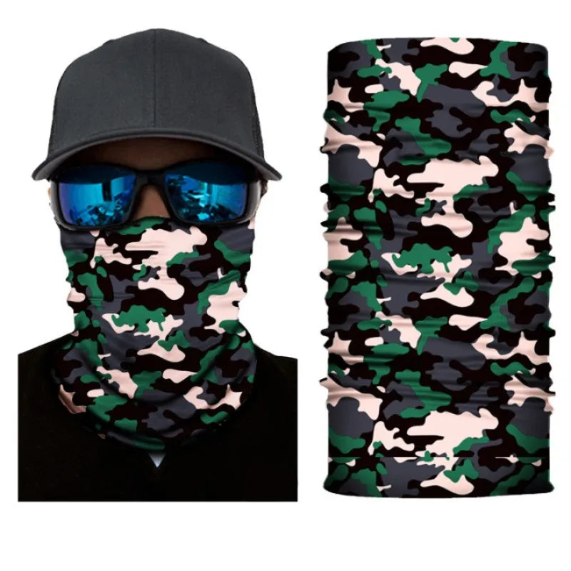 Camouflage Mountaineering Neck Scarves Outdoor Riding Windproof Mask Summer Sun Protection Headscarf