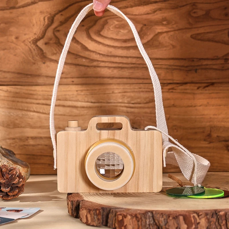 Wooden Camera Puzzle Toy With Cards Montessori Toys For Children Handmade Wooden DIY Presents Baby Room Decoration Outdoor Toy