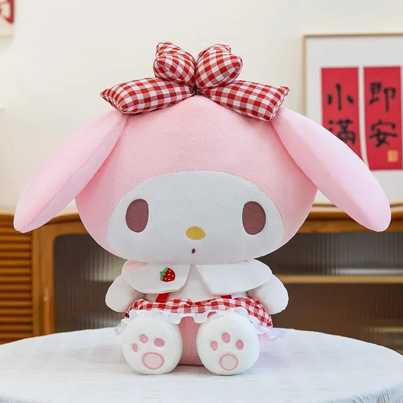 Kawaii 60cm Melody Plush Toy Sanrio Stuffed Doll Anime Soft Pillow Cute Gift Kids Birthday Xmas Plushie Stuffed Animal