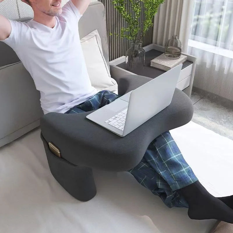 Memory Foam Pillow For Bed Reading Gaming Office Ergonomic Support Portable Knee Travel Pillow Adjustable Height Anti-Snoring