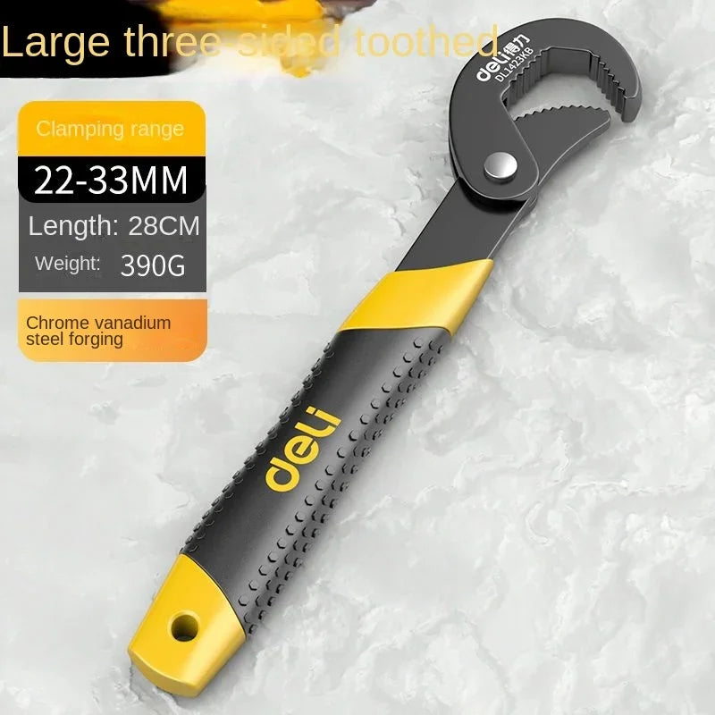 14-30 / 30-60mm Universal Key Pipe Wrench Open End Spanner Set High-carbon Steel Snap N Grip Tool Plumber Multi Hand Tool