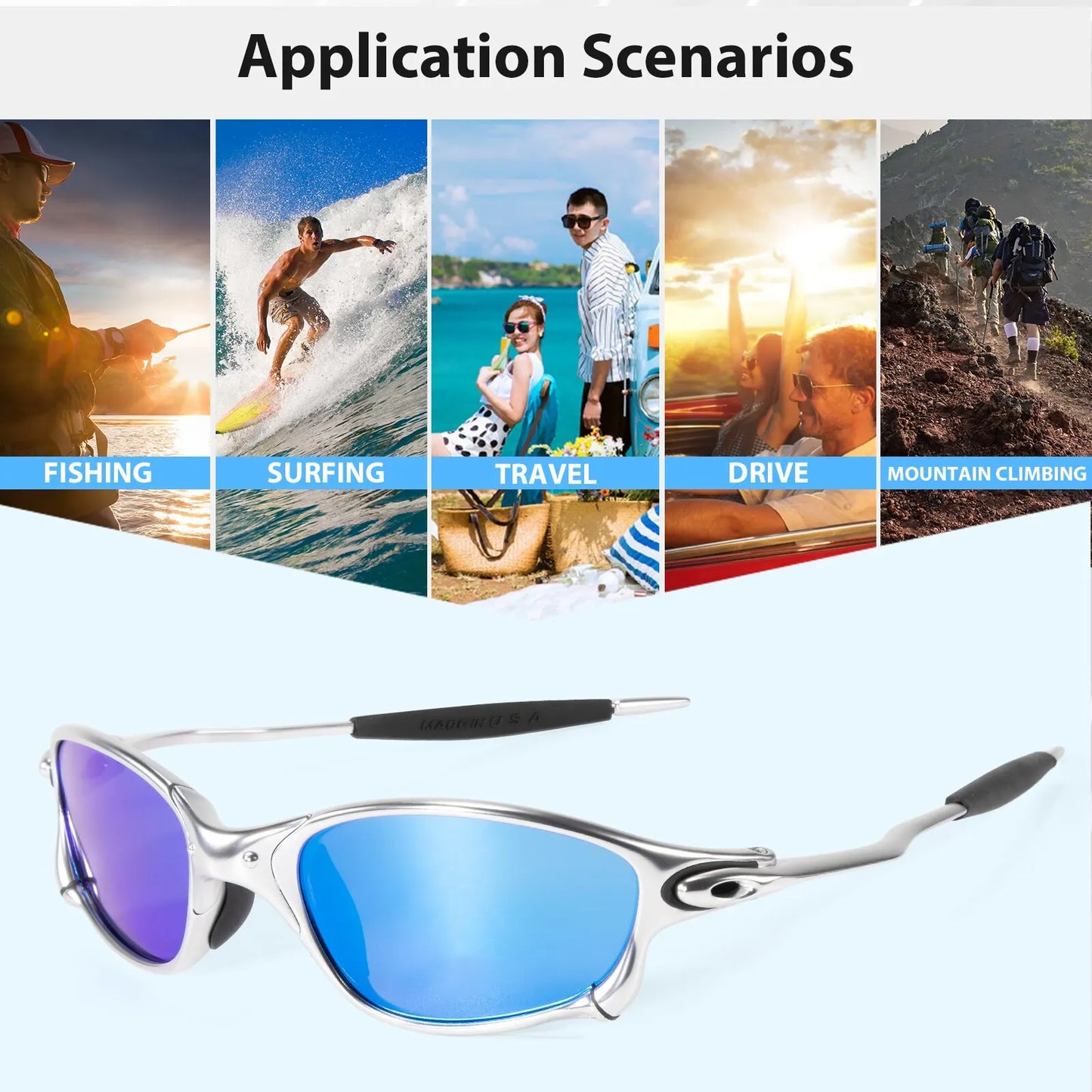 Polarized Sunglasses Men Cycling Fishing Driving Glasses Outdoor Sports UV400 Sun Glasses Eyewear Male Women Goggles