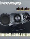 Multifunctional wireless charging Bluetooth clock speaker bedside creative ornament RGB dazzling magnetic subwoofer audio
