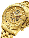 Waterproof Stainless Steel Chronograph Date Fashion Quartz Wristwatch