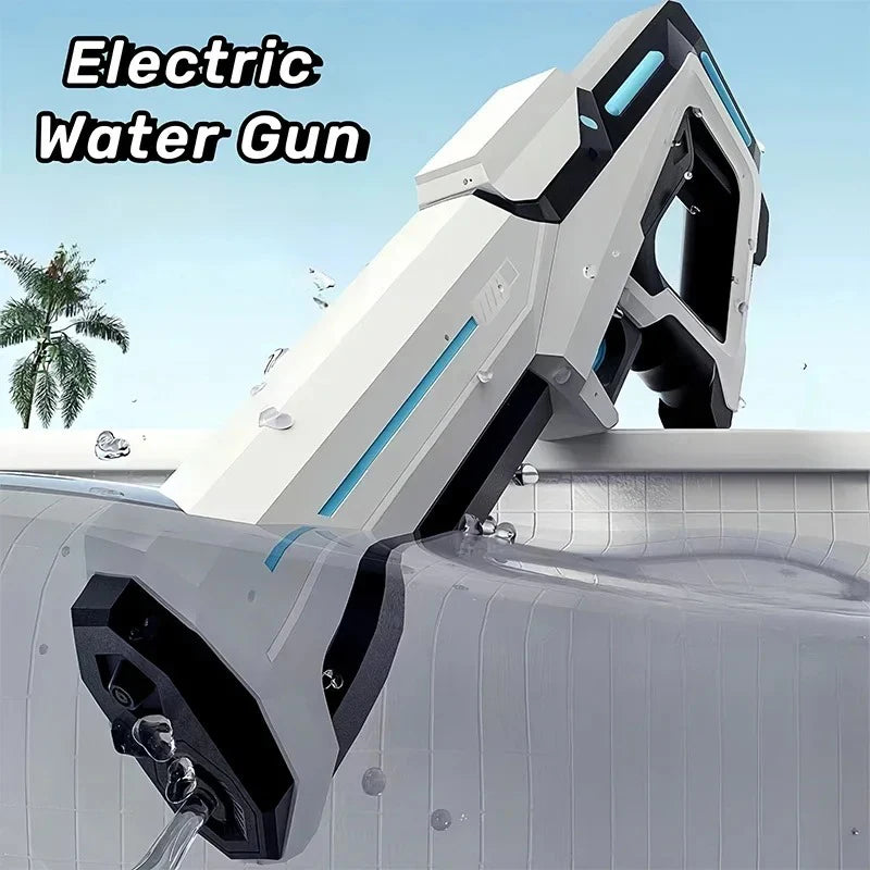 Electric Water Gun Powerful Automatic Water Suction Rechargeable Water Blaster with Flashing Lights