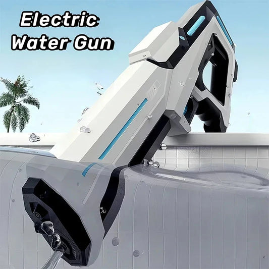 Electric Water Gun Powerful Automatic Water Suction Rechargeable Water Blaster with Flashing Lights
