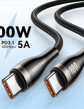 100W USB Type C To USB C Cable Quick Charging USB-C PD Charger Wire Cord for Macbook Samsung Xiaomi Type-C USB C Cable