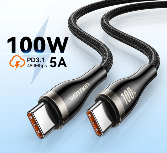 100W USB Type C To USB C Cable Quick Charging USB-C PD Charger Wire Cord for Macbook Samsung Xiaomi Type-C USB C Cable
