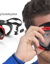 Adult silicone diving glasses professional snorkeling HD swimming tempered glass large frame mask