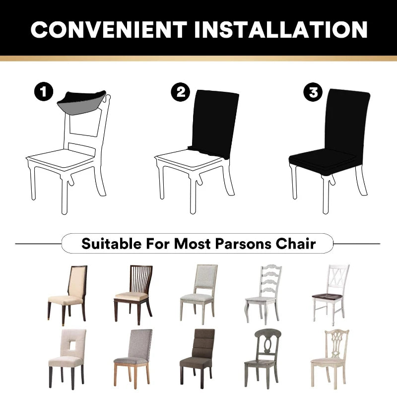 1PC Stretch Dining Chair Covers Polar Fleece Chairs Cover Seat Slipcovers Universal Dust Protector Cover for Hotel Party Banquet