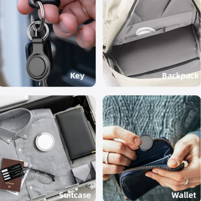 Mini Global Position Systm Tracker Apple Find My Compatible Slim Design Global Location Anti-Lost Device For  Luggage Long Battery Life