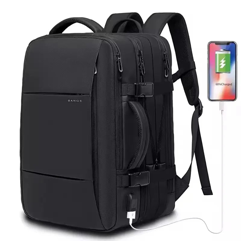 Travel Backpack Men Business Backpack School Expandable USB Bag Large Capacity 17.3 Laptop Waterproof Fashion Backpack