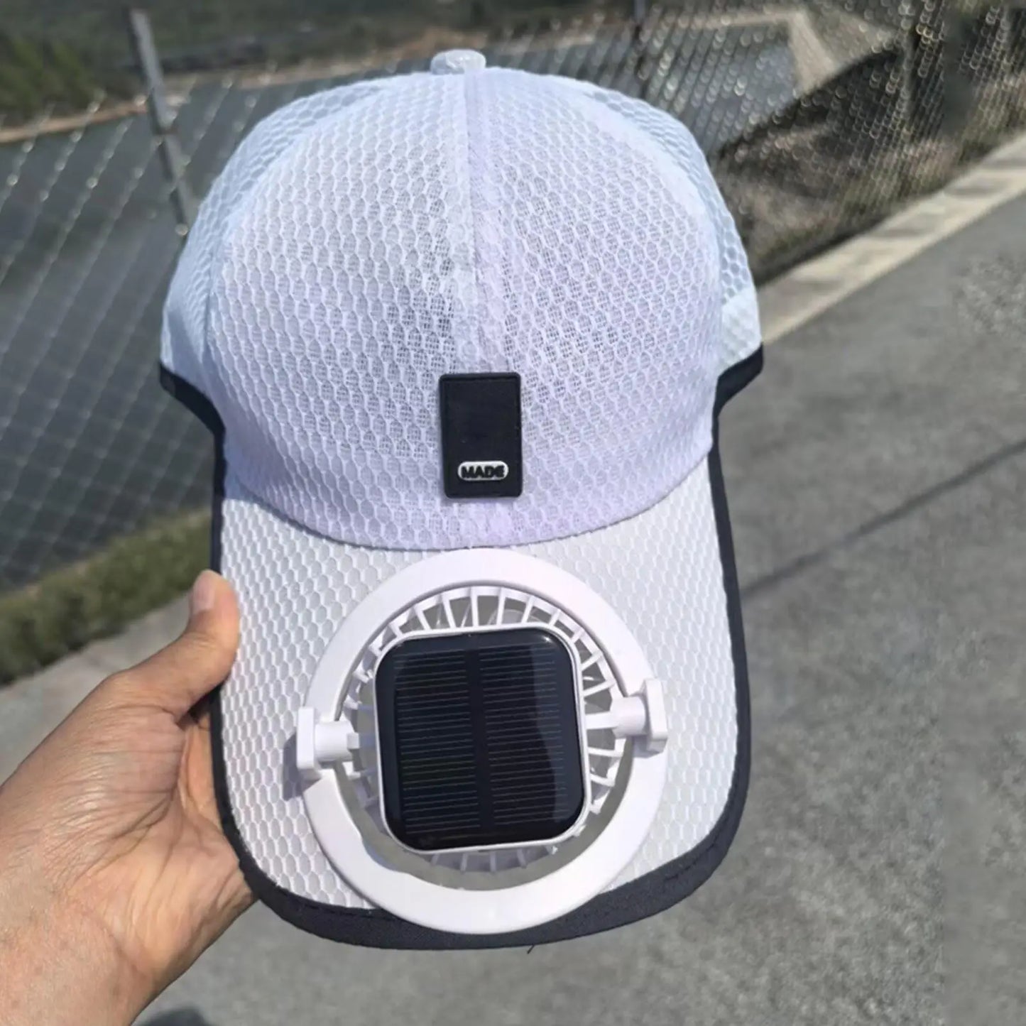 Wide Brim Solar Fan Hat With USB Charging
