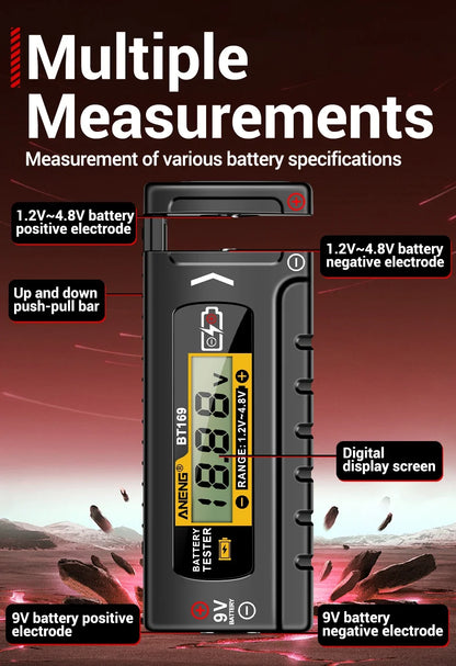 Universal Battery Tester 9V 1.5V Button Cell Test LCD Battery Indicator Gauge Checker Household Analyzer Meter Tools