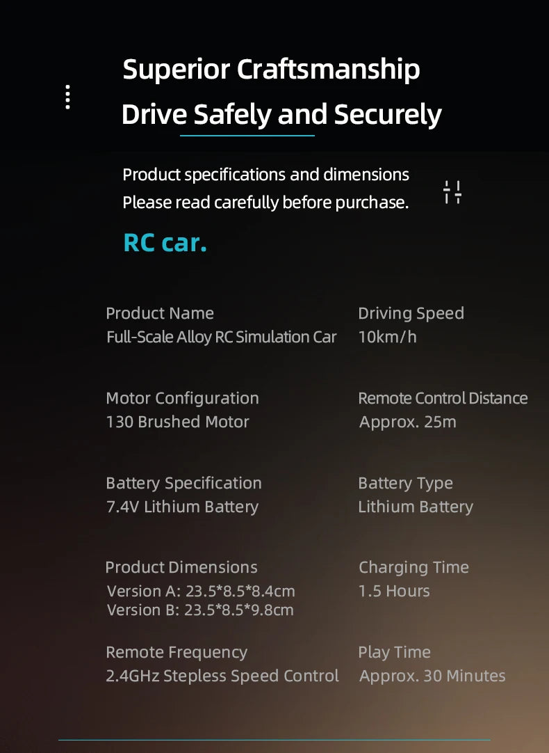 RC Car Alloy Cyber truck Car model Simulation Off-road Vehicle  Camping Equipment Pickup Truck s Toys Boy Gifts