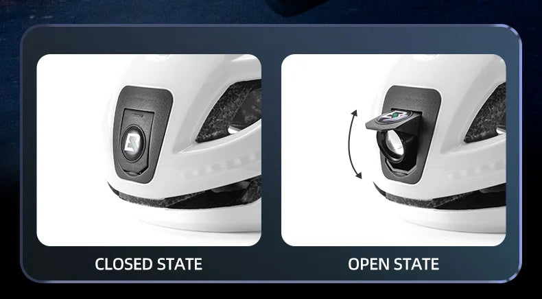 Bicycle Light Helmet Type-C Rechargeable Front + Rear Light Warning Bike Helmet Head MTB Road Cycling Helmet