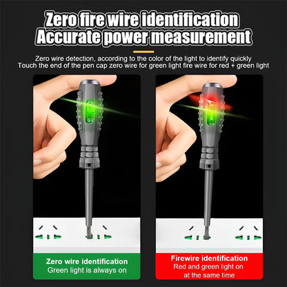 Portable Handheld Voltage Tester Pen Electric Screwdriver Test Pencil Zero Line Induction Power Detector Voltmeter Tester Tools