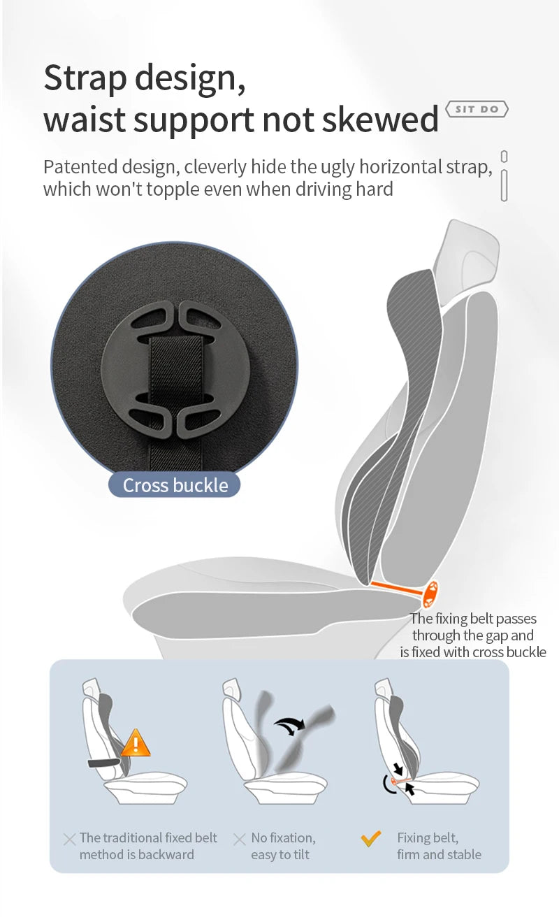 LIVICHEPIN Car Headrest Waist Protection Car Seat Backrest Cushion Auto Lumbar Cushion Waist Support Integrated Waist Cushion
