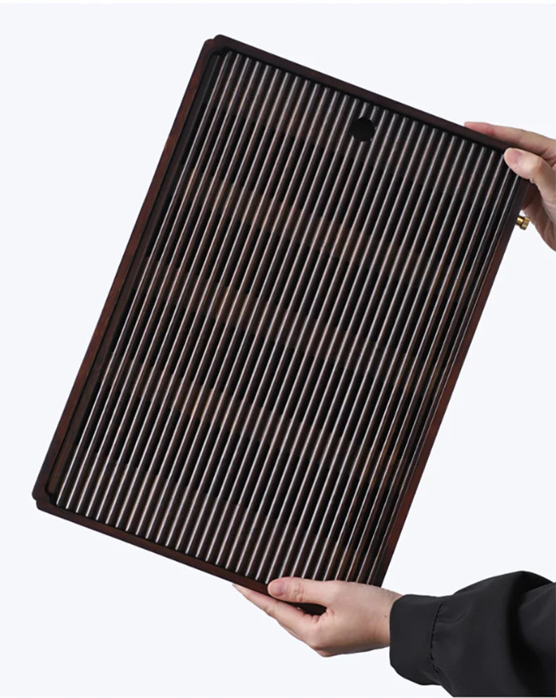 Chinese Natural Bamboo Tea Tray Water Storage Kung Fu Tea Set Simple Rectangular Tea Board Tea Storage Tray