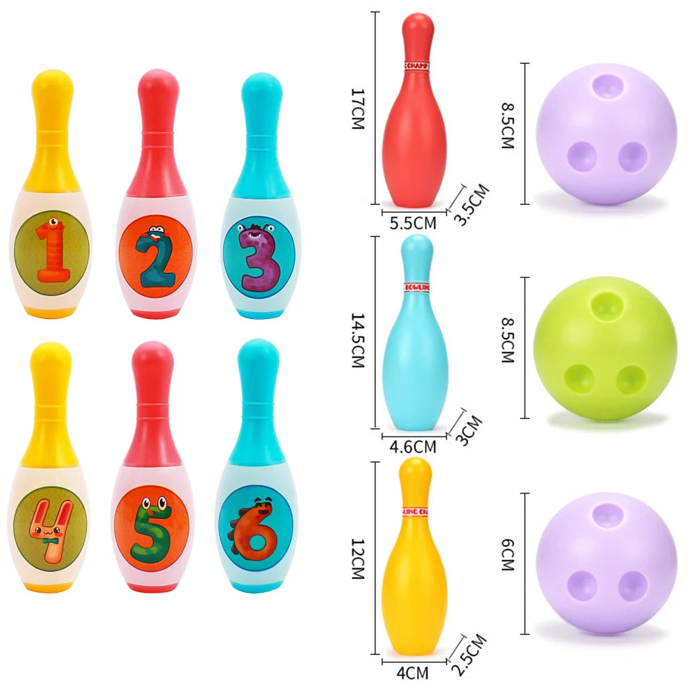 Bowling Set Education Toys For Kids Toddlers Animal Number Learning  Indoor Outdoor Sports Games Toys for Kids Baby Gift