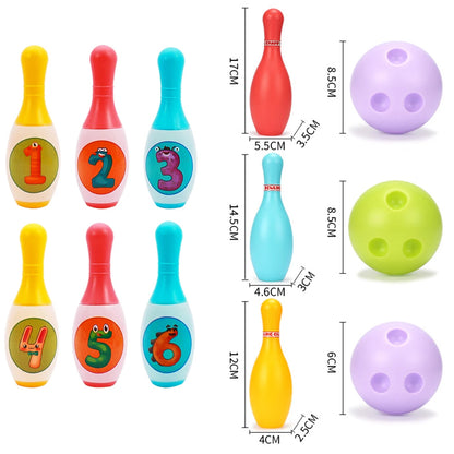 Bowling Set Education Toys For Kids Toddlers Animal Number Learning  Indoor Outdoor Sports Games Toys for Kids Baby Gift