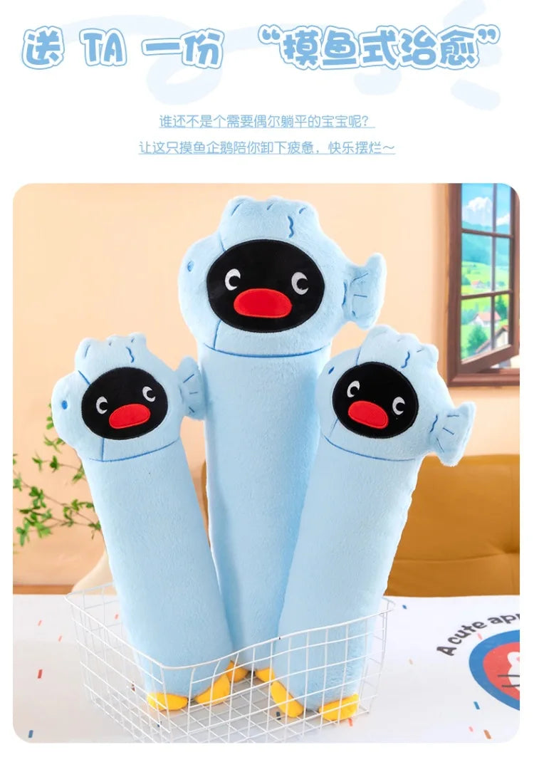 Kawaii Stuffed Doll Arctic Penguin Long Pillow for Girls Sleep Hugging Cuddling Leg Clamping Bed Cushion Anime Kids Birthday