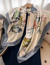 Square Women Scarves Silk Office Ladies Hair Neck Bandanna Headband Foulard Headcloth Muslim Headscarf Female muffler