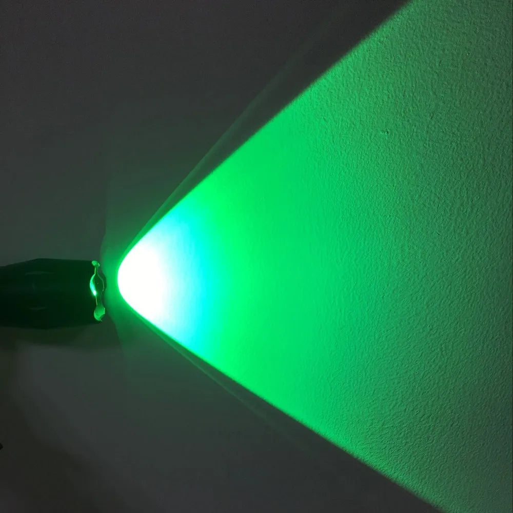 2 In 1 White Green Light Zoom Rechargeable Flashlight