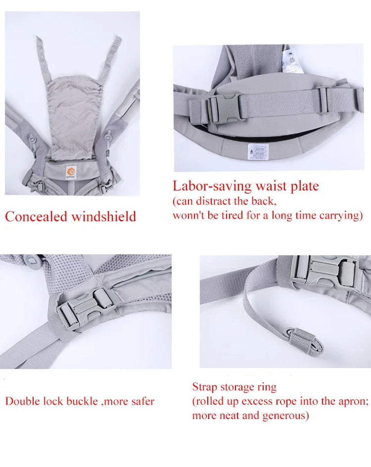 Ego  Carrier Ergonomic Kangaroo   Sling Back Front Facing Backpack Wrap  Bag 0-36 Months