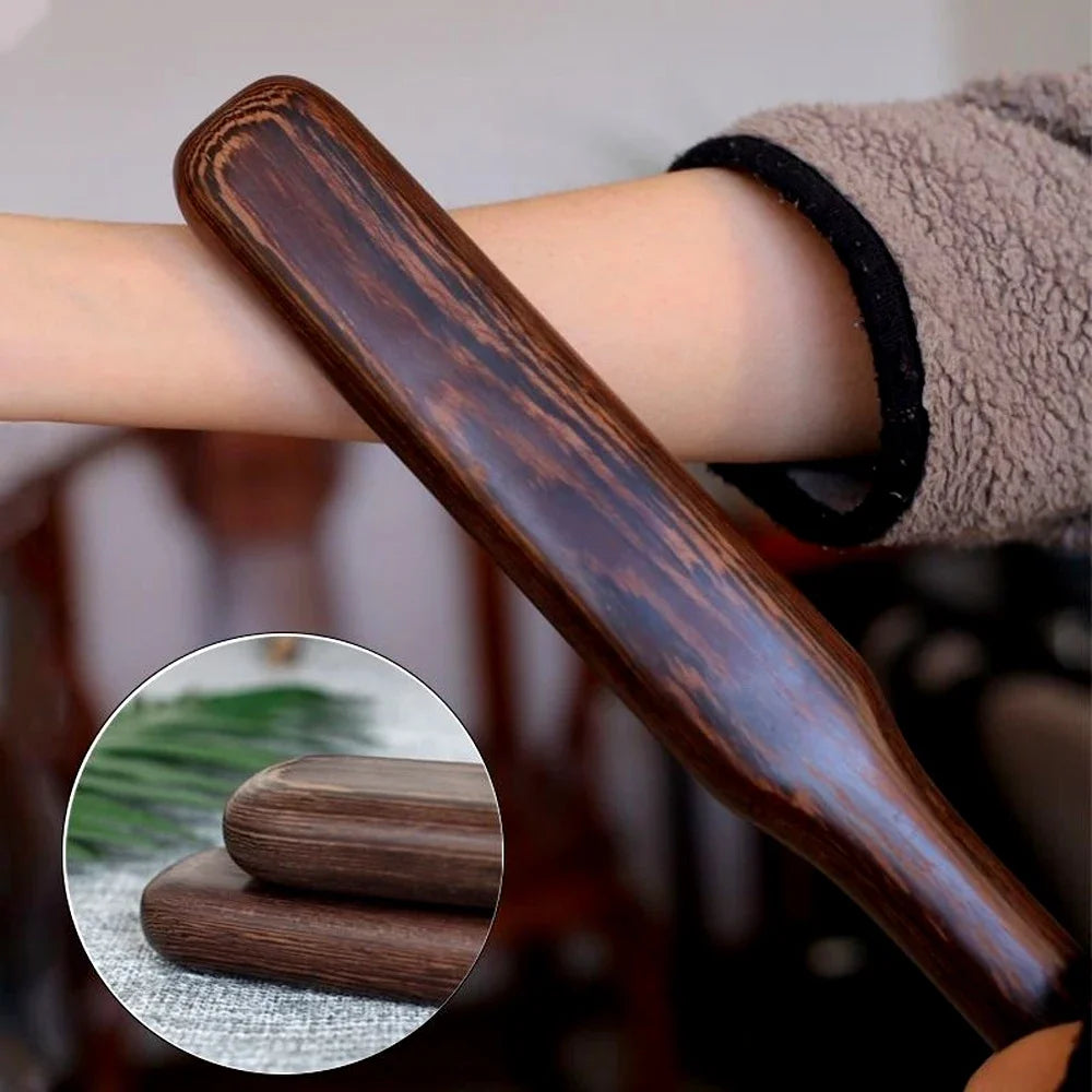 Wood Therapy Lymphatic Drainage Massage Roller Stick Tools,Ease Neck Back and Leg Pain Handheld Self Body Sculpting Massage Tool