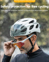 Cycling Helmet With Goggles Visor Brim Adults Safety Riding Bike Helmet Breathable Ultralight MTB Road Bicycle Helmet