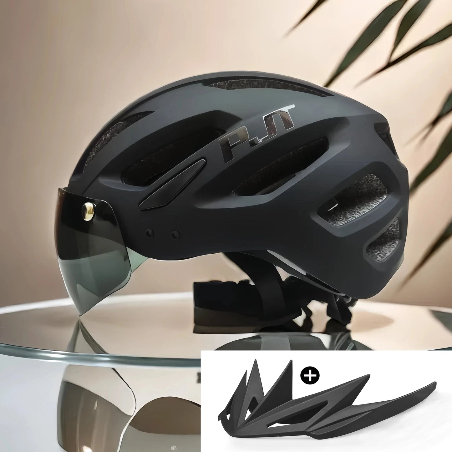 Rechargeable LED Cycling Helmet With Dual Mode Goggles
