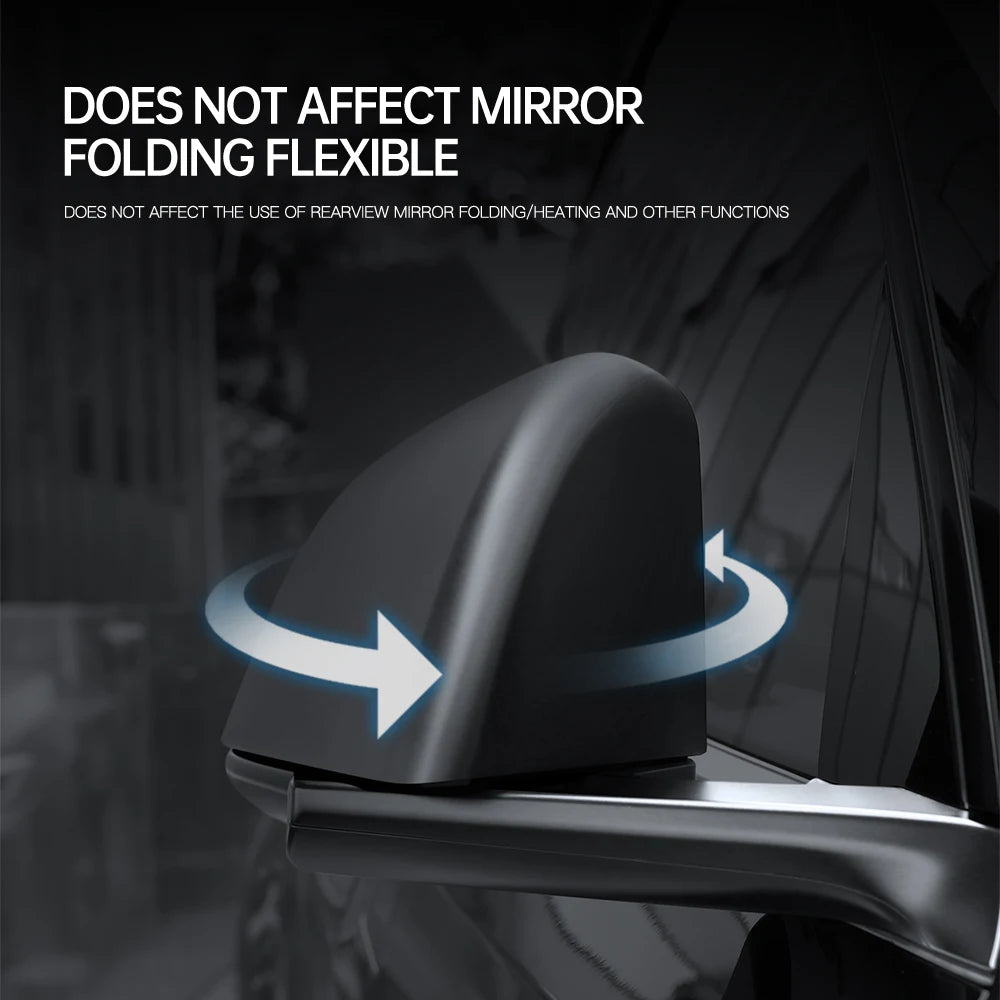 Carbon Fiber Car Paste Side Door Mirror Cover For Tesla Model 3 Model Y Auto Exterior Accessories ABS Sides Rearview Cover