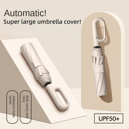 27 inch large windproof and sturdy umbrella, fully automatic buckle folding umbrella