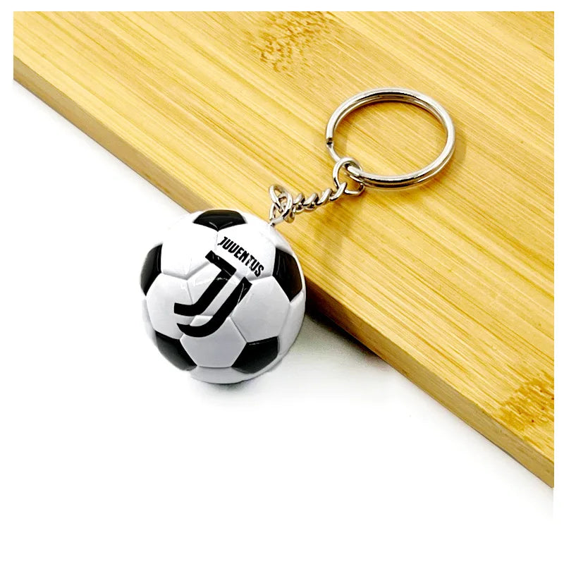 Football Club Soccer Ball Keychain Team Flag Pendant Fan Souvenir Bag Charm