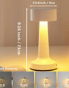 USB with Touch Sensor Dimmable Metal Table Lamp 3 Colors Bedroom Nightstand Kids Wireless LED Night Light Rechargeable Battery