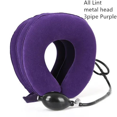 3 Layer Neck Massager Inflatable Air Cervical Neck Traction Support Pain Stress Relief Neck Collar Pillow Neck Stretching Brace