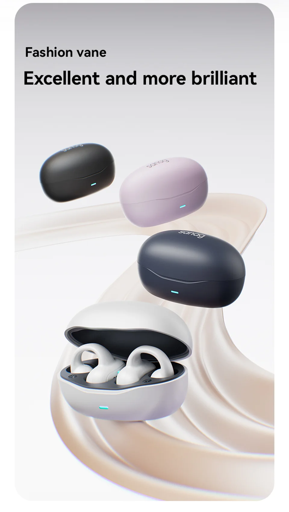 Z50S Open Ear Air Conduction TWS Earphones Bluetooth Wireless Headset Choice Flash-sale Sports Waterproof Ear Clip Earbuds