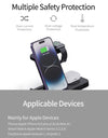 4 in 1 Foldable Wireless Charging Station For iPhone 16 15 14 13 12 Apple Watch 7/6 For Samsung Galaxy Watch Chargers 4/3