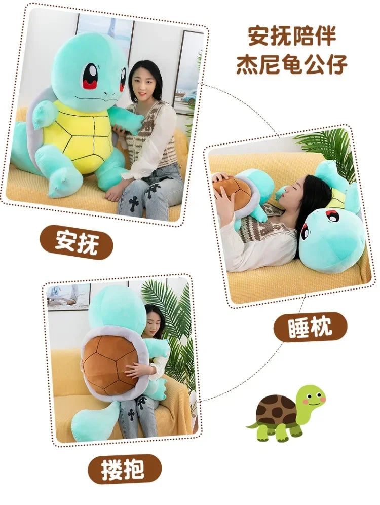 60cm Squirtle Plush Doll Big Size Pokemon Plush Toys Kawaii Stuffed Toys Cute Turtle Pillow Christmas Gift Toys for Boys Girls