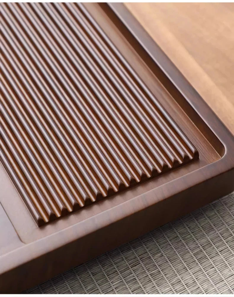 Tea Tray Household Solid Wood Tea Brewing Table Light Luxury High-End Tea Tray Kung Fu Tea Set Office Desk Wooden Tray