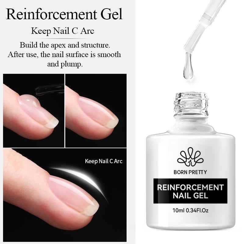10ml Base Gel Top Coat Rubber Gel Reinforcement Gel for Nails Tools Soak Off UV LED Nail Varnish Function Gel